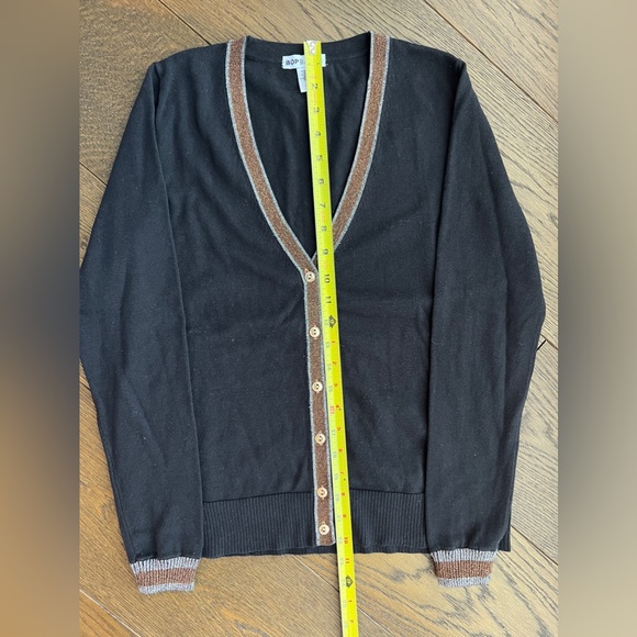 Bop Basics by Shopbop 💫EUC💫 Metallic Trim Cotton Cardigan - S - Sold Out - Picture 8 of 16